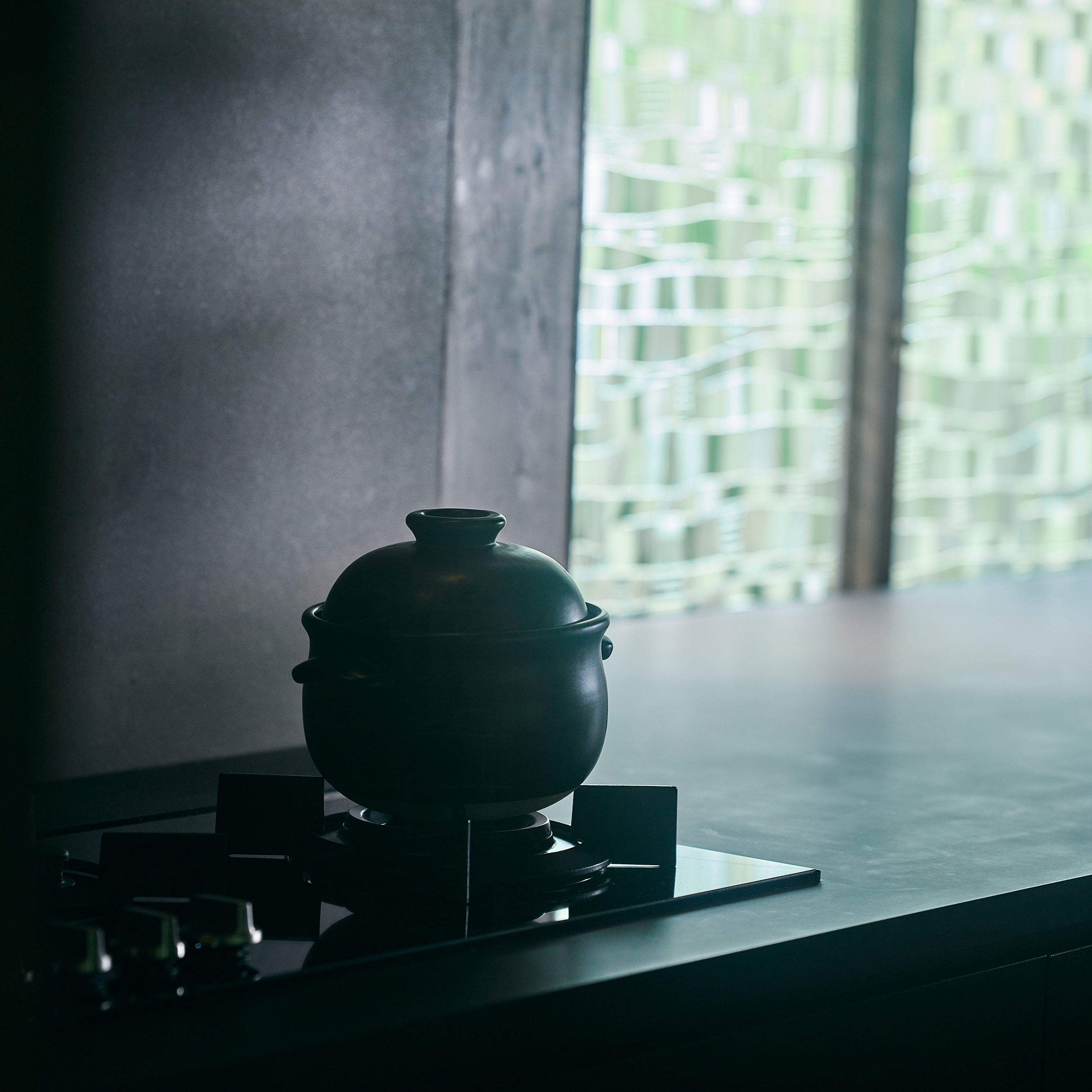 BANKO WARE TAISEI KILN Clay POT 185mm(black)