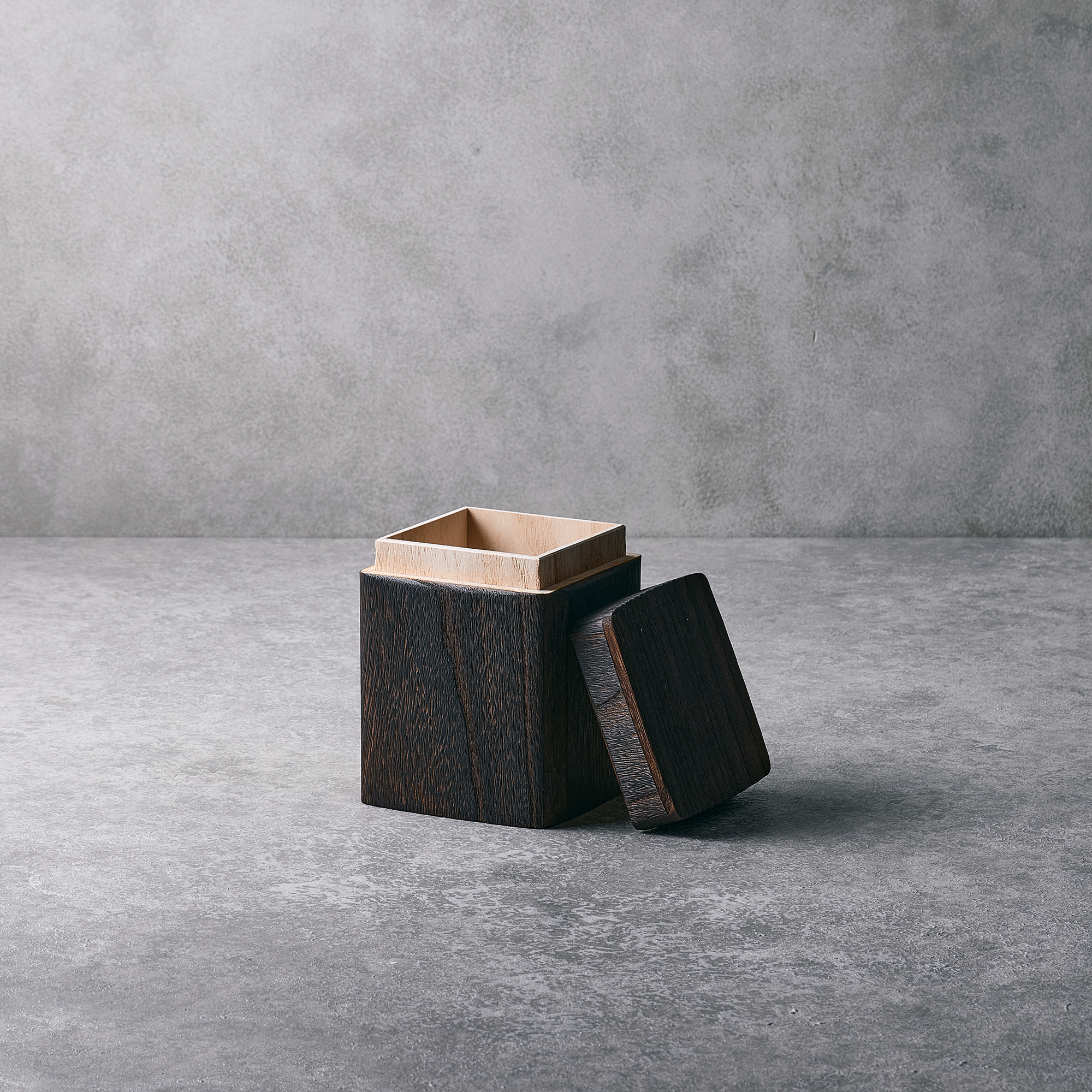 KIRIFT TOYAMA PAULOWNIA COFFE STRAGED BOX W4.3 x D4.3 x H5.5 in