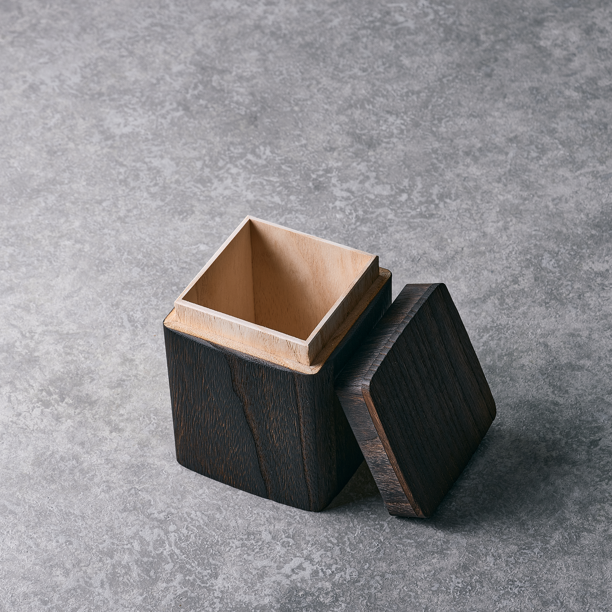 KIRIFT TOYAMA PAULOWNIA COFFE STRAGED BOX W4.3 x D4.3 x H5.5 in