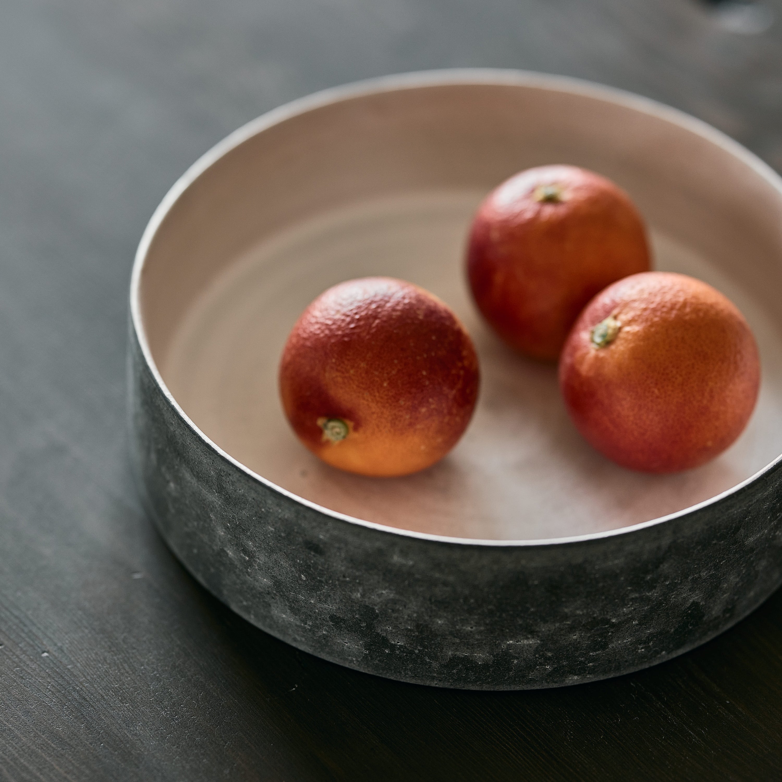 KENJI OMORI BOWL SILVER GLAZE Φ20cm 銀彩ドラ鉢