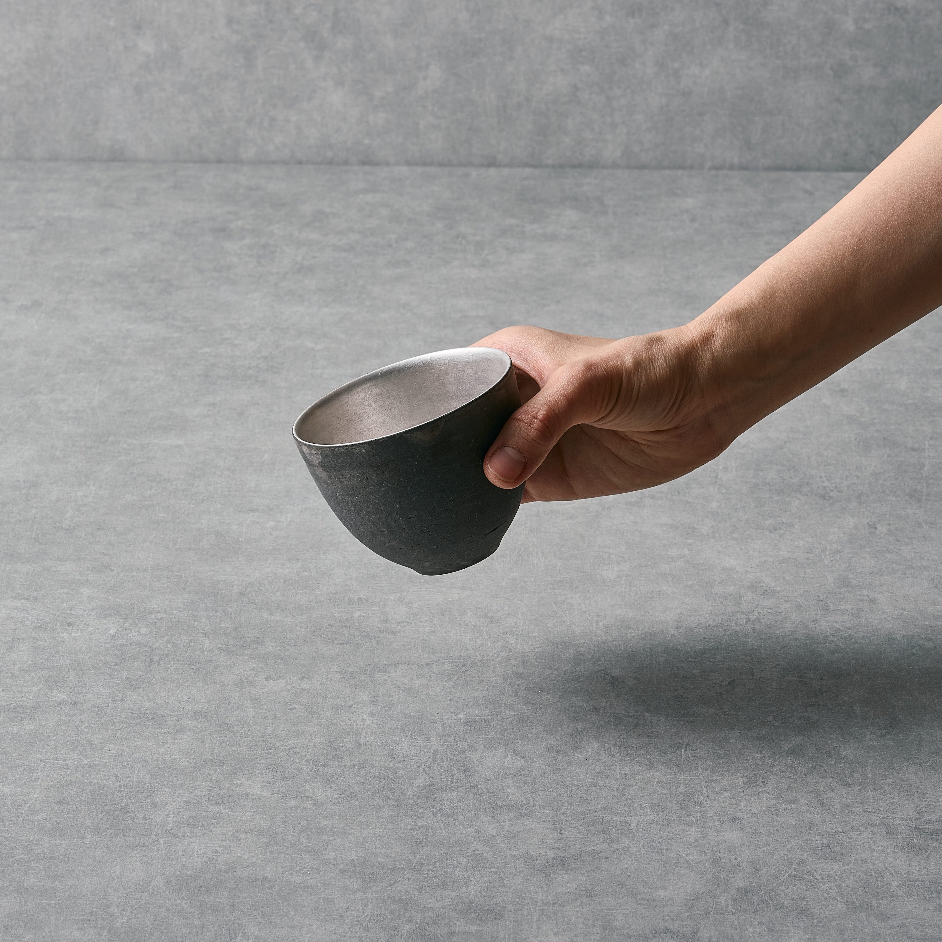KENJI OMORI CUP SILVER GLAZE Φ9cm 銀彩カップ