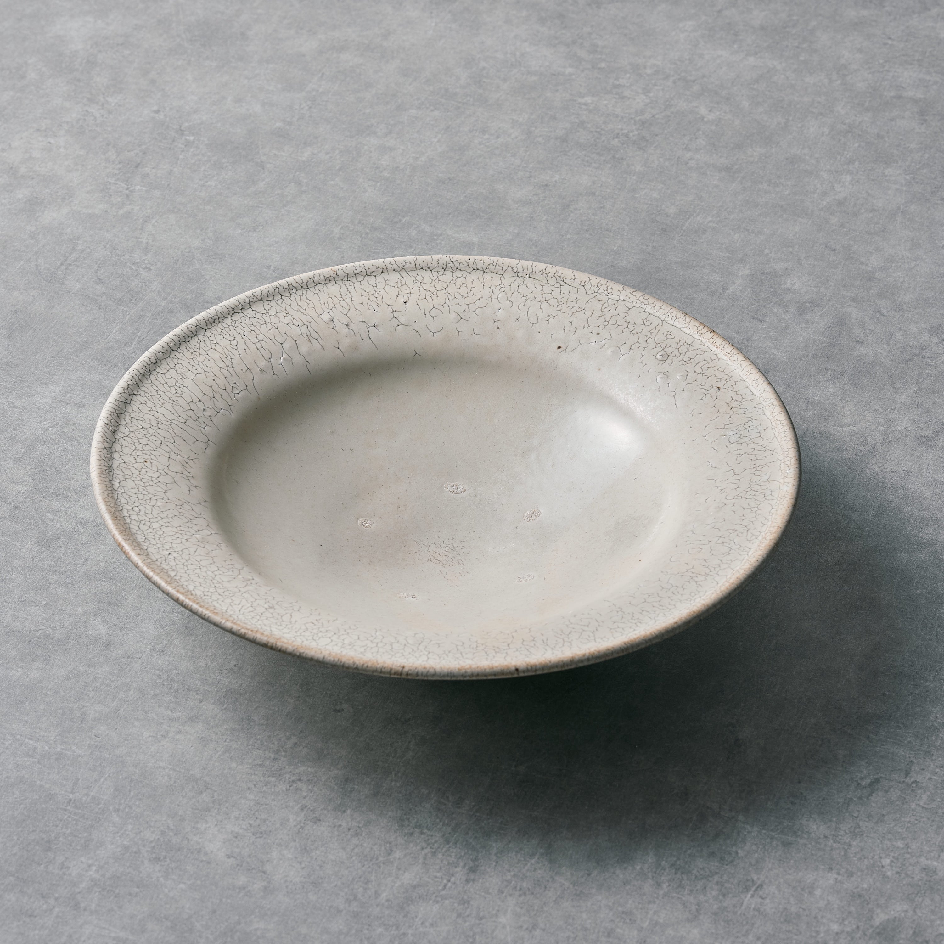 ATSUSHI SHIMOMURA BOWL KONAHIKI LIM Φ24cm 粉引8寸リム皿