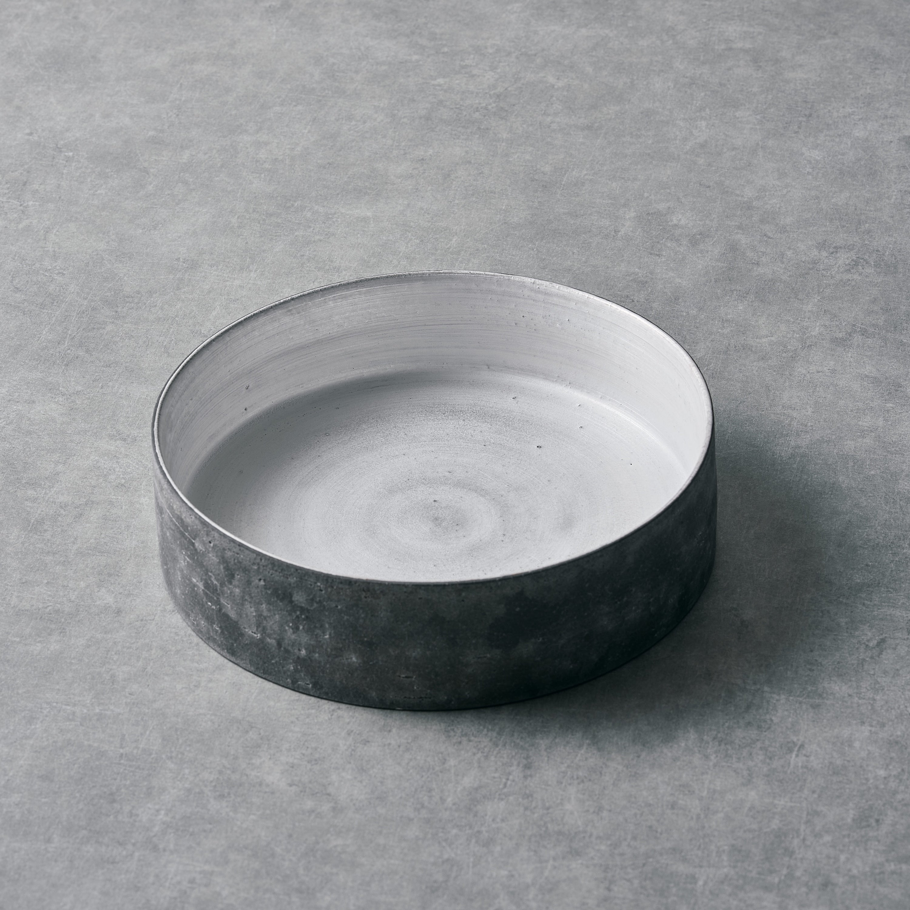 KENJI OMORI BOWL SILVER GLAZE Φ20cm 銀彩ドラ鉢