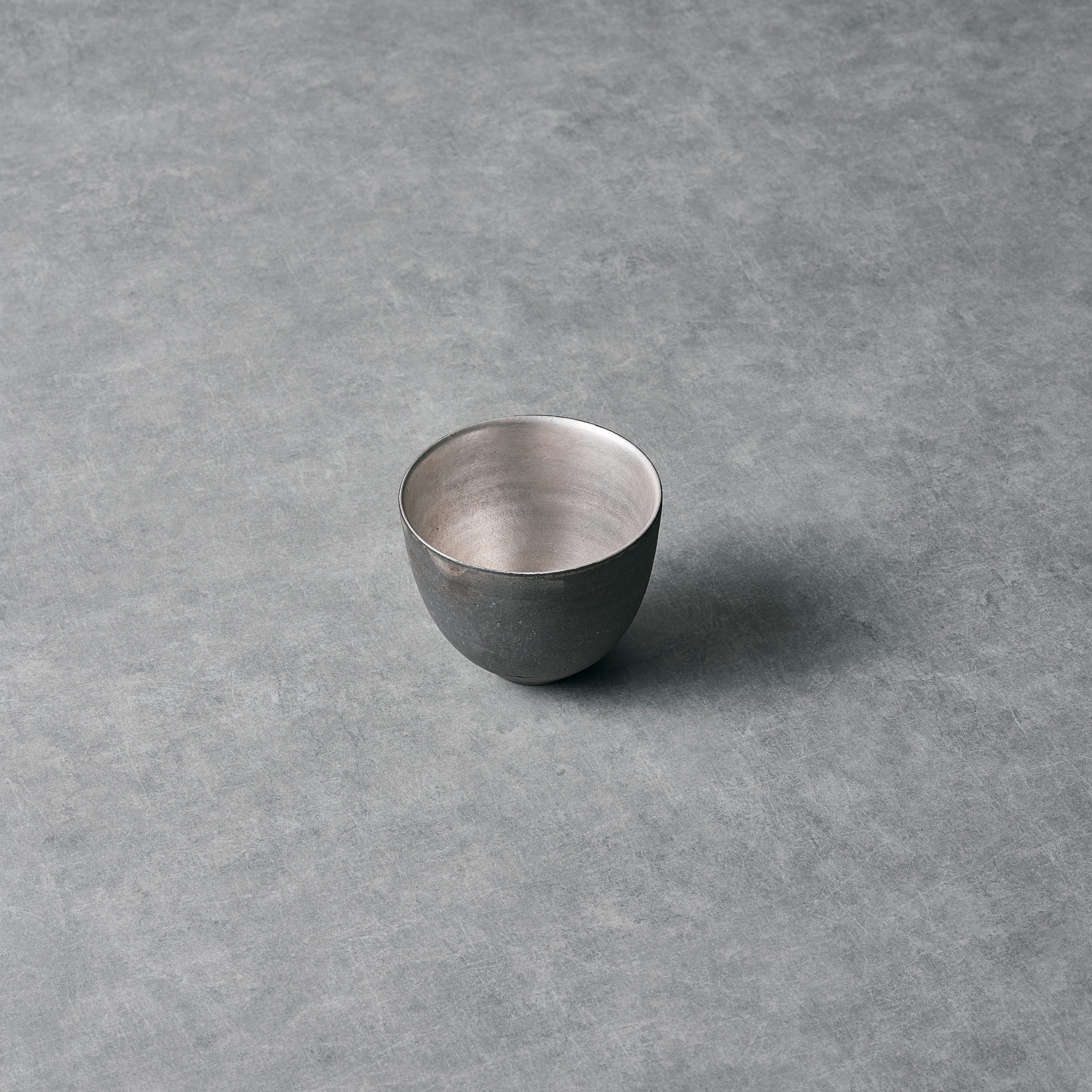 KENJI OMORI CUP SILVER GLAZE Φ9cm 銀彩カップ