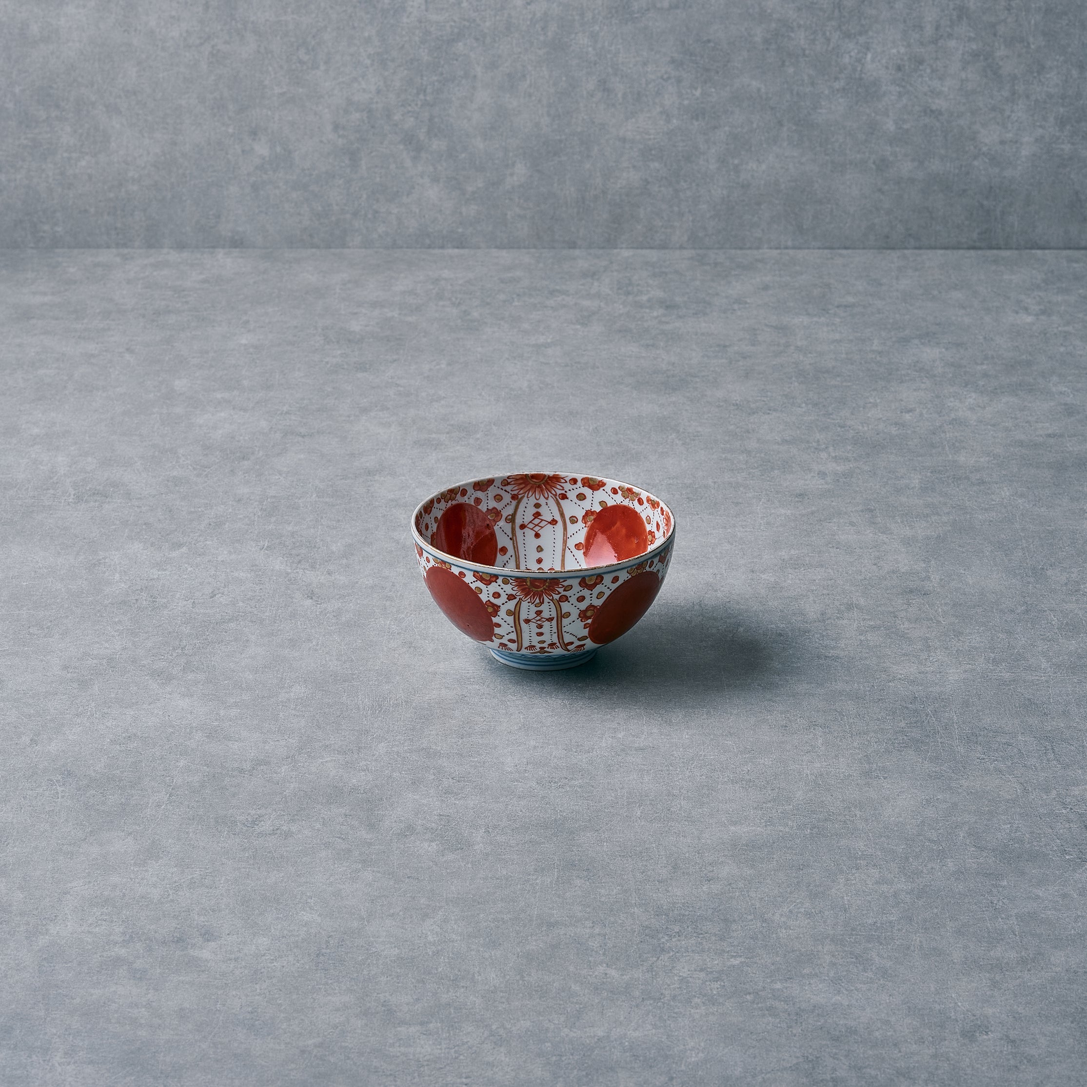IMARI WARE AKADAMA RICE BOWL Φ4.9 x H2.57n