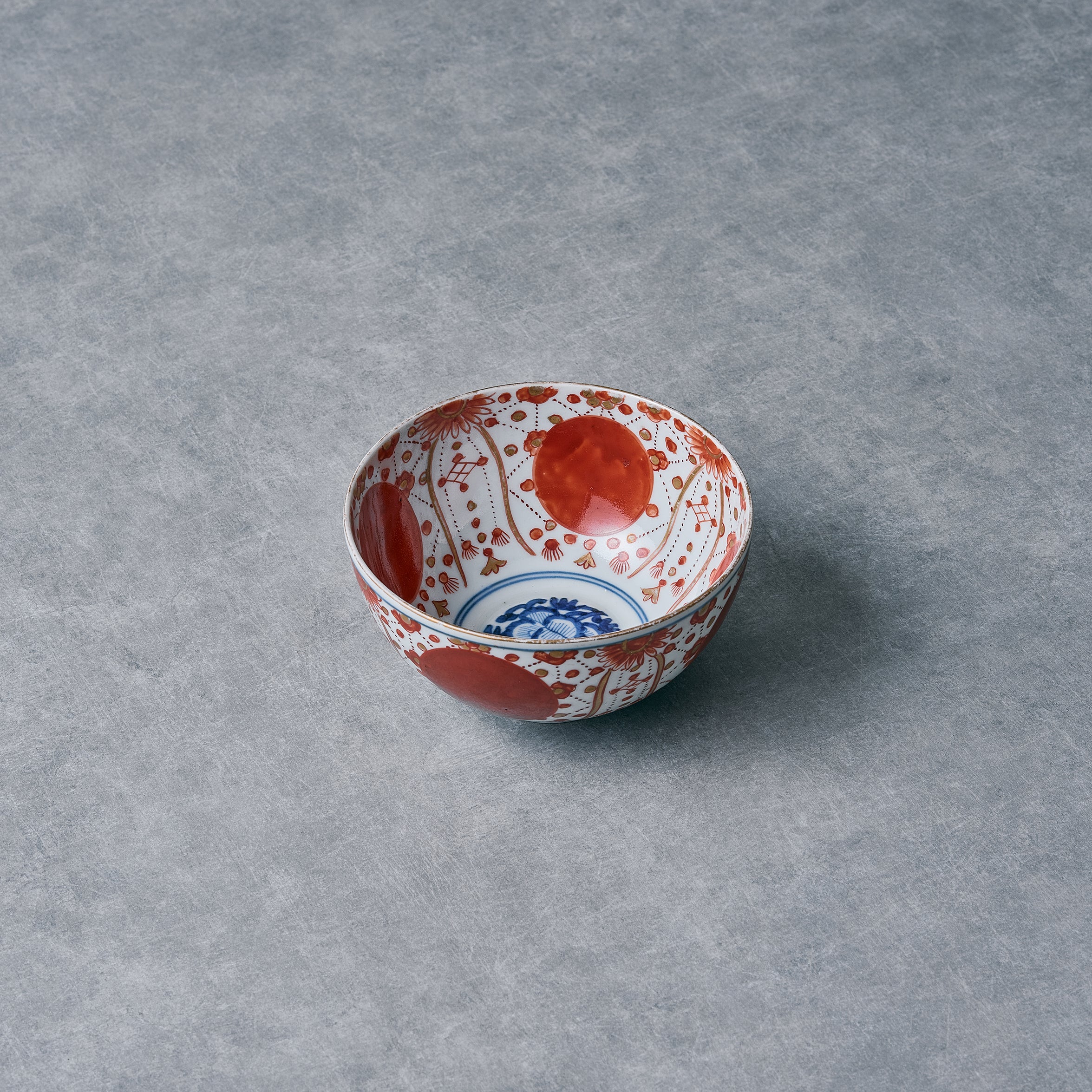 IMARI WARE AKADAMA RICE BOWL Φ4.9 x H2.57n