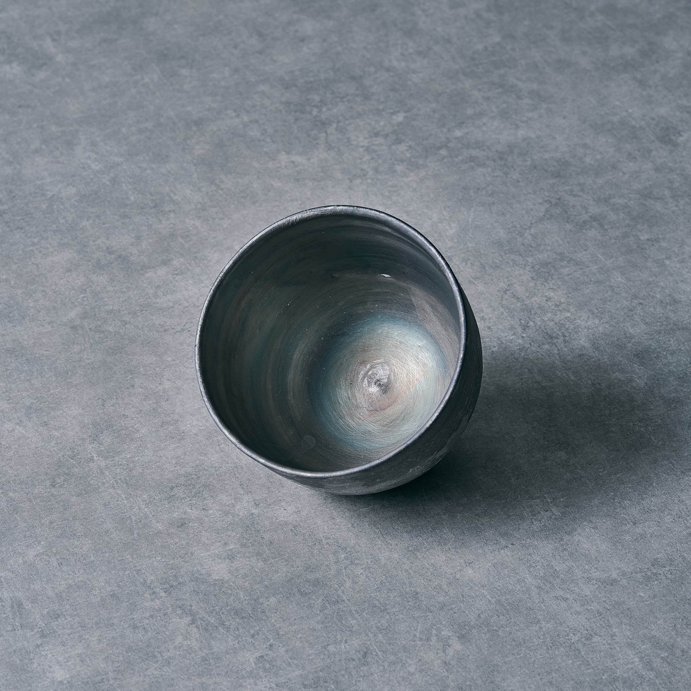 KENJI OMORI CUP SILVER GLAZE Φ9cm 銀彩カップ