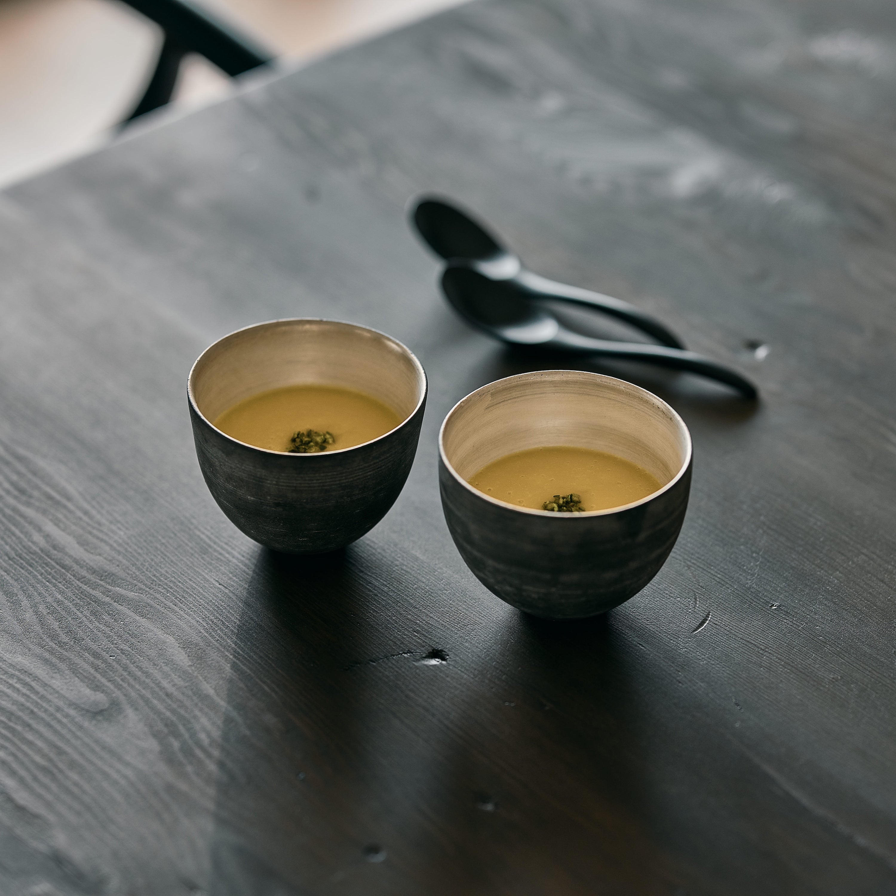 KENJI OMORI CUP SILVER GLAZE Φ9cm 銀彩カップ