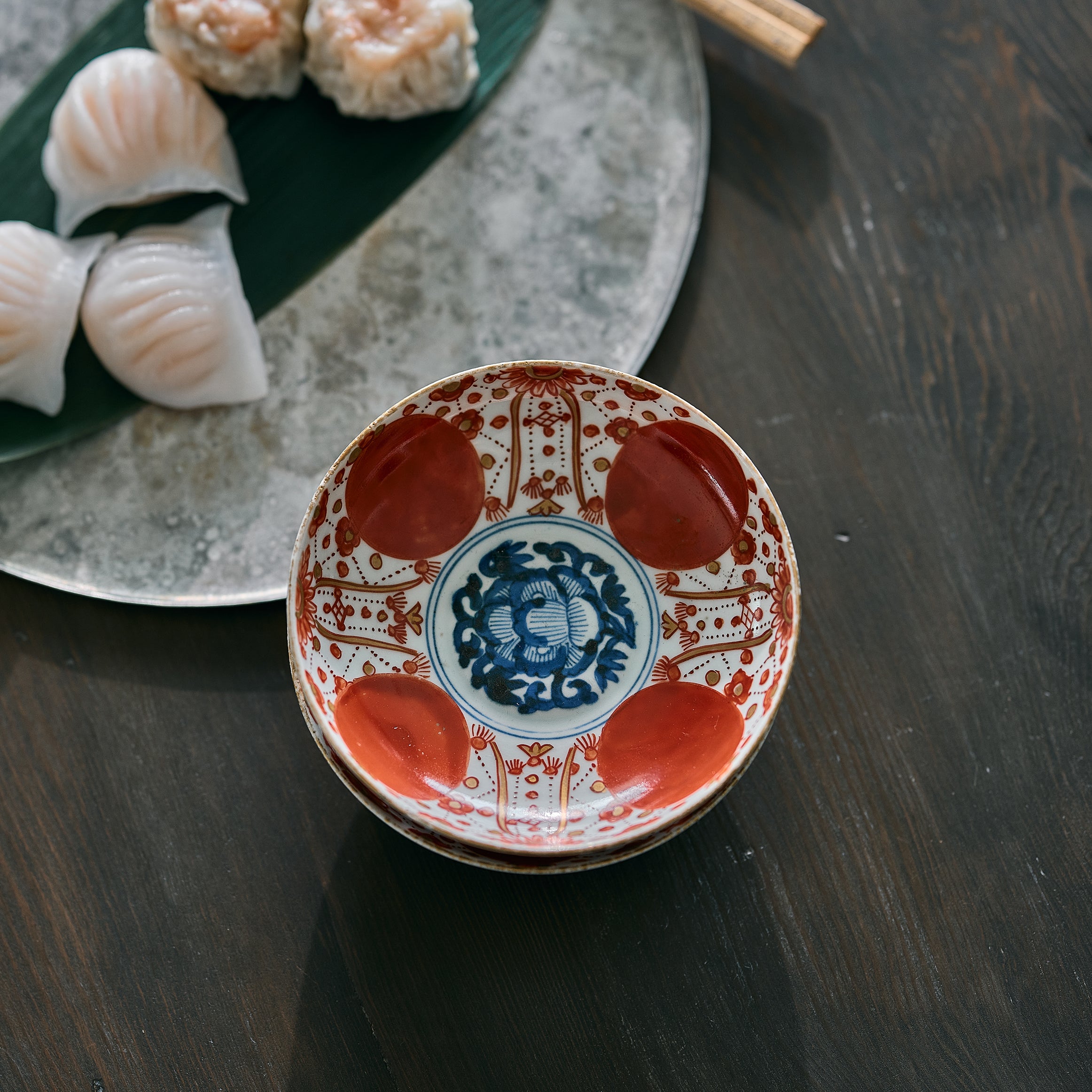 IMARI WARE AKADAMA SMALL PLATE Φ4.5 x H1.25n