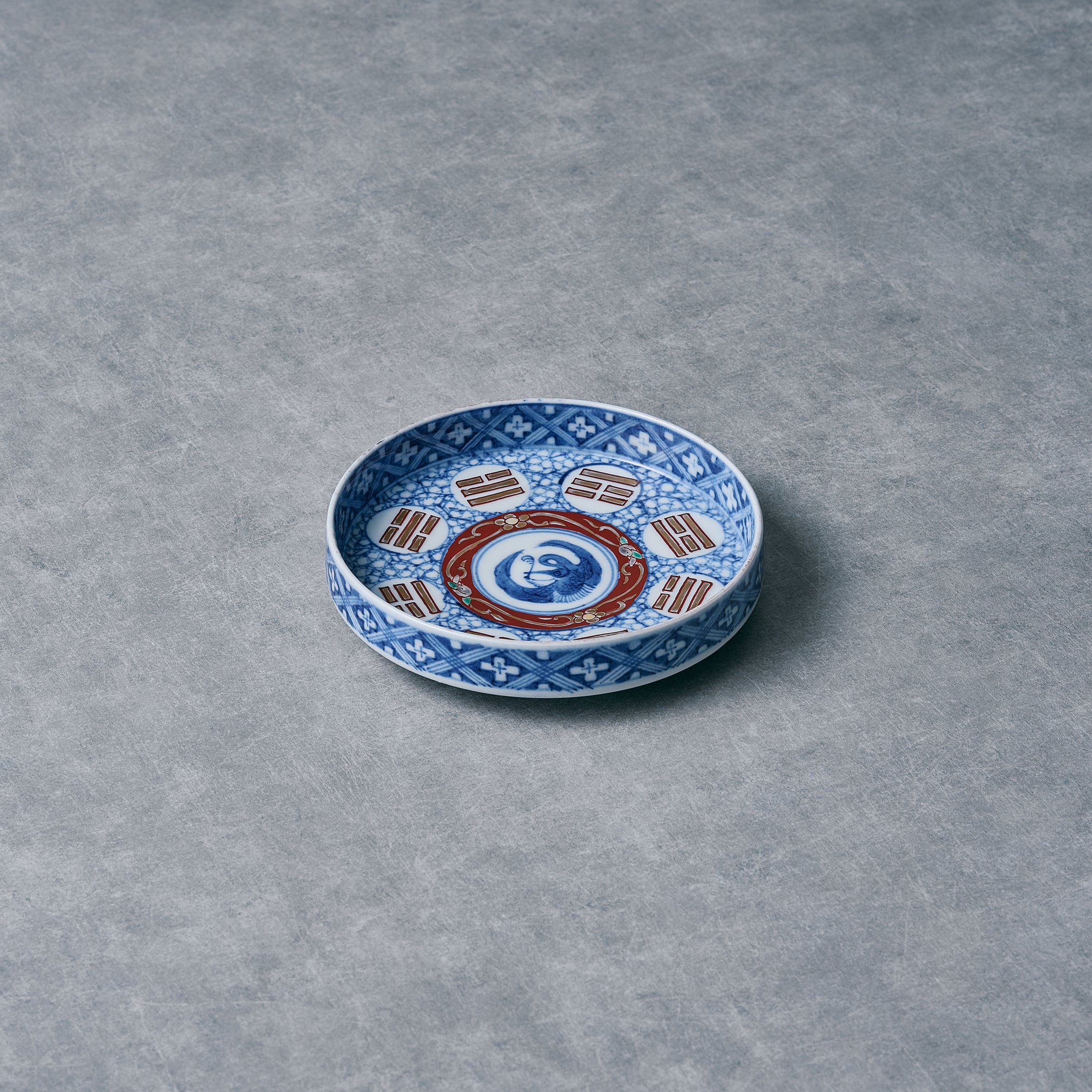 IMARI WARE 大聖寺伊万里吉祥文様鶴小皿